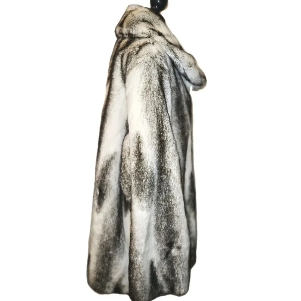 NWT! Pamela McCoy Tiger Print Faux Fur Coat Size 2X Vintage
